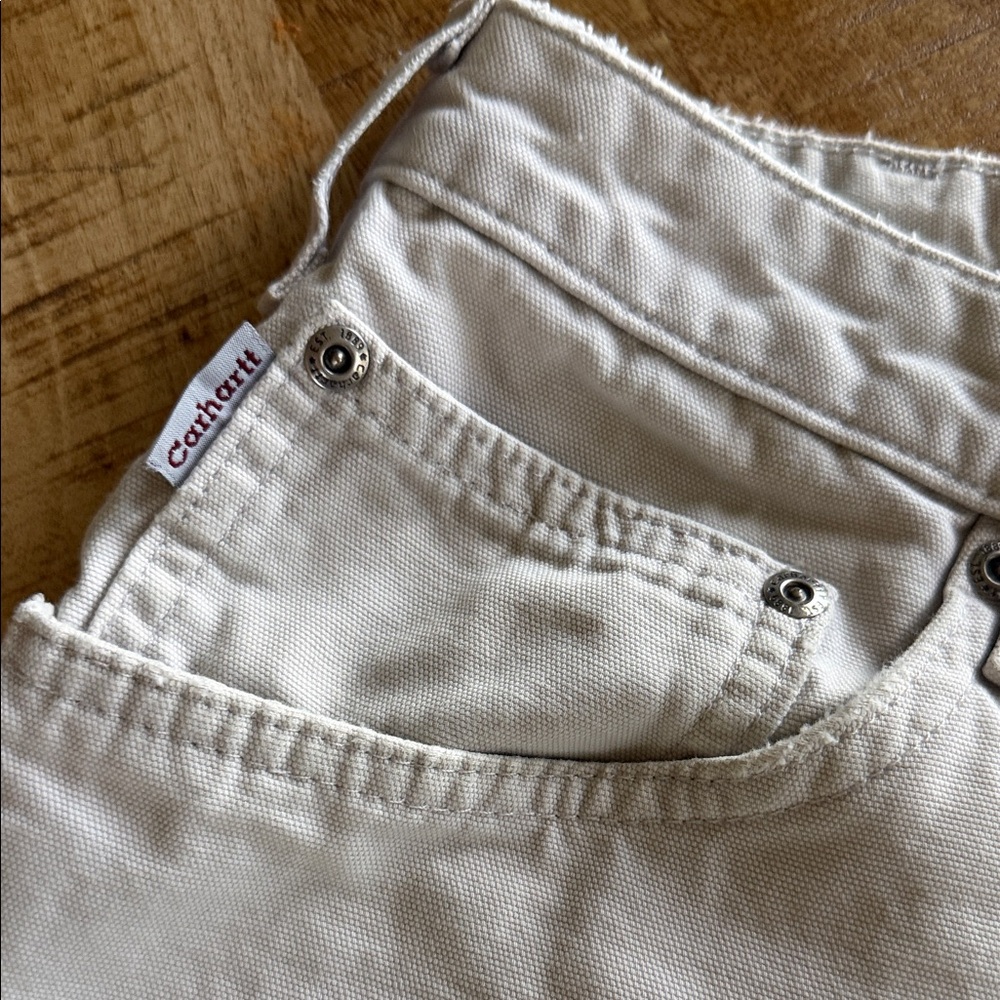 Carhartt Men's Cream Jean Shorts - Picture 4 of 4